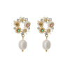 Pearls Dangle Drop Earrings Flower Earrings for Women-Necklaces-Arimonz-Arimonz