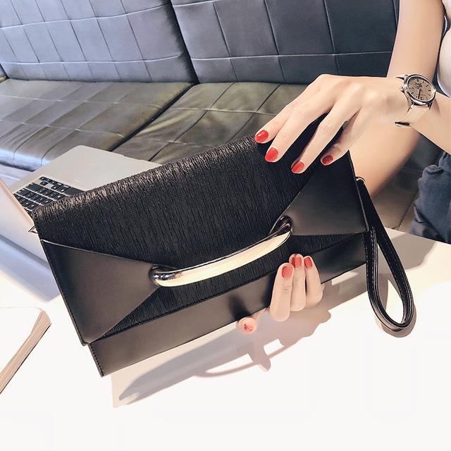 Penelope Envelope Clutch Bag-Handbags-Arimonz-black-Arimonz