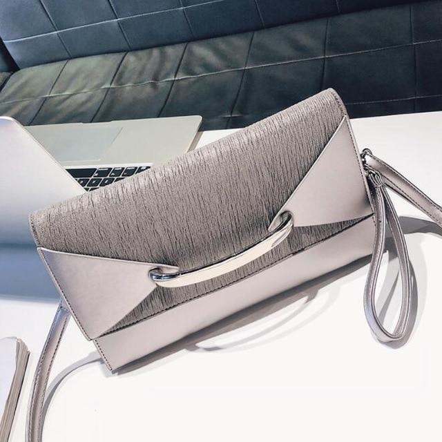 Penelope Envelope Clutch Bag-Handbags-Arimonz-gray-Arimonz