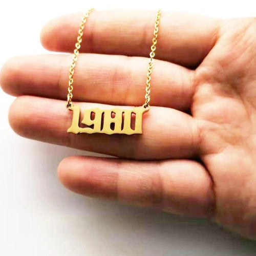 Personalized Year Number Necklaces-Necklaces-Arimonz-Arimonz