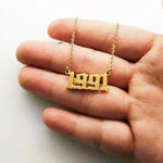 Personalized Year Number Necklaces-Necklaces-Arimonz-Arimonz