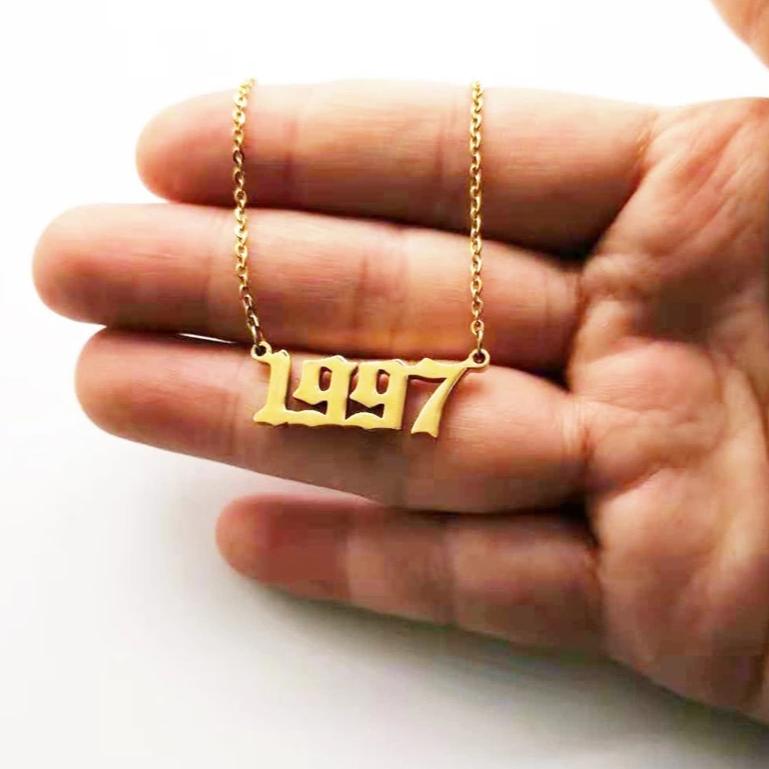 Personalized Year Number Necklaces-Necklaces-Arimonz-Arimonz
