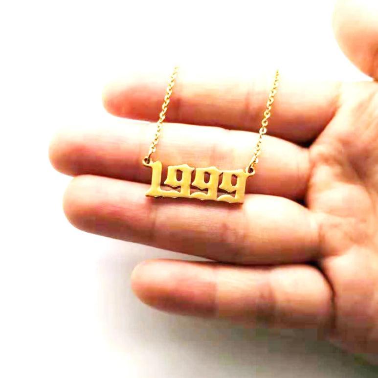 Personalized Year Number Necklaces-Necklaces-Arimonz-Arimonz