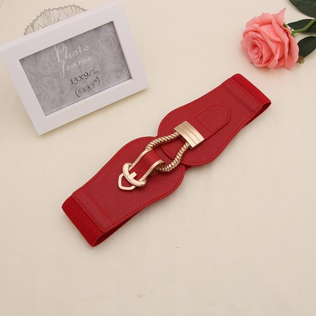 Pin buckle Leather Elastic Belt-Belts-Arimonz-Red-Arimonz