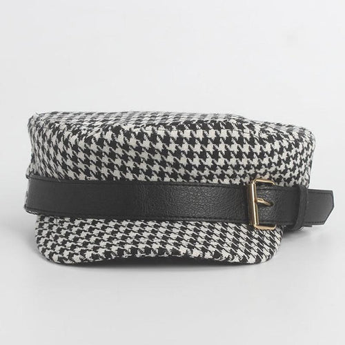 Plaid Belt Visor Cap-Hats-Arimonz-Arimonz