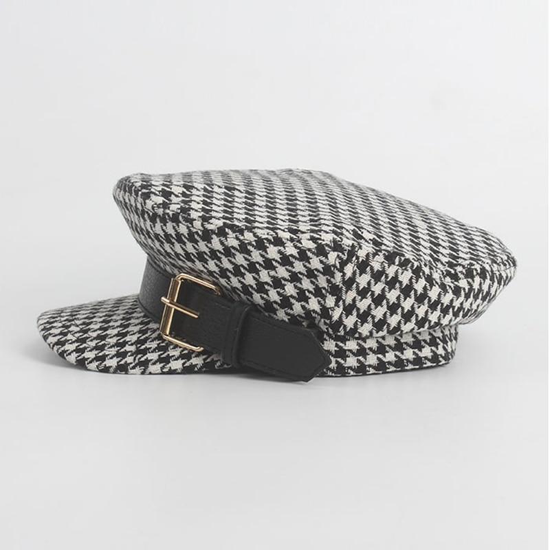 Plaid Belt Visor Cap-Hats-Arimonz-Arimonz