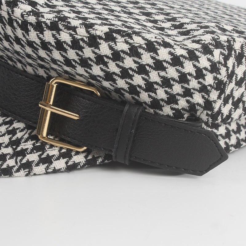 Plaid Belt Visor Cap-Hats-Arimonz-Arimonz