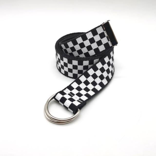 Plaid Checkered Belt-Belts-Arimonz-Black-Arimonz