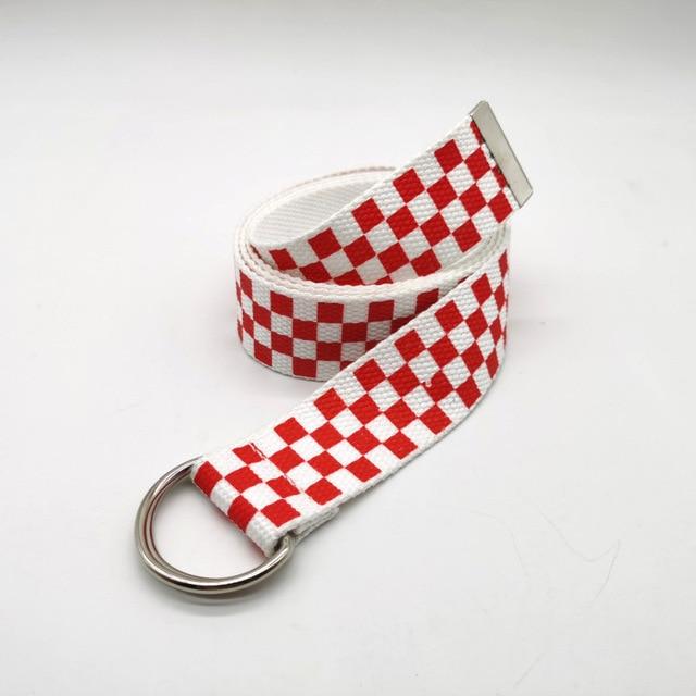 Plaid Checkered Belt-Belts-Arimonz-Red-Arimonz