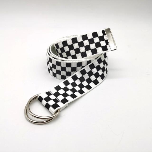Plaid Checkered Belt-Belts-Arimonz-White-Arimonz