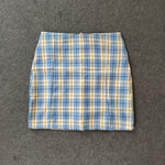Plaid Pencil Skirts Women's High Waist Mini Skirts Lining With Shorts-Skirts-Arimonz-Arimonz