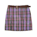 Plaid Pencil Skirts Women's High Waist Mini Skirts Lining With Shorts-Skirts-Arimonz-Arimonz