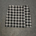 Plaid Pencil Skirts Women's High Waist Mini Skirts Lining With Shorts-Skirts-Arimonz-Black square-XS-Arimonz