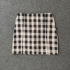 Plaid Pencil Skirts Women's High Waist Mini Skirts Lining With Shorts-Skirts-Arimonz-black-XS-Arimonz