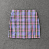 Plaid Pencil Skirts Women's High Waist Mini Skirts Lining With Shorts-Skirts-Arimonz-Purple-XS-Arimonz