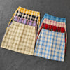 Plaid Pencil Skirts Women's High Waist Mini Skirts Lining With Shorts-Skirts-Arimonz-Arimonz