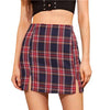 Plaid Side Slit Skirt-Skirts-Arimonz-Multi-XS-Arimonz