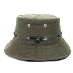 Plain Design Summer Fishing Sun Hat For Women Outdoor Bucket Cap-Bucket Hats-Arimonz-Army Green-Arimonz