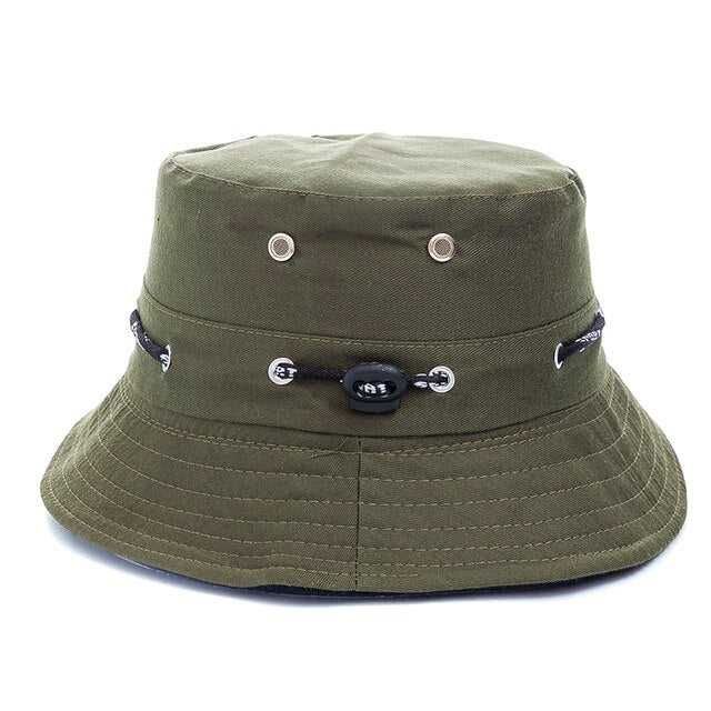 Plain Design Summer Fishing Sun Hat For Women Outdoor Bucket Cap-Bucket Hats-Arimonz-Army Green-Arimonz