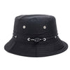 Plain Design Summer Fishing Sun Hat For Women Outdoor Bucket Cap-Bucket Hats-Arimonz-Black-Arimonz