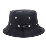 Plain Design Summer Fishing Sun Hat For Women Outdoor Bucket Cap-Bucket Hats-Arimonz-Black-Arimonz