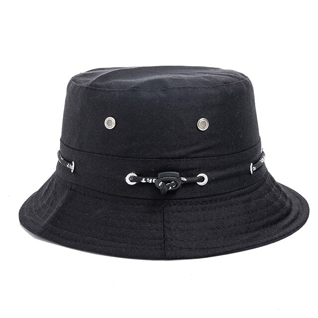 Plain Design Summer Fishing Sun Hat For Women Outdoor Bucket Cap-Bucket Hats-Arimonz-Black-Arimonz