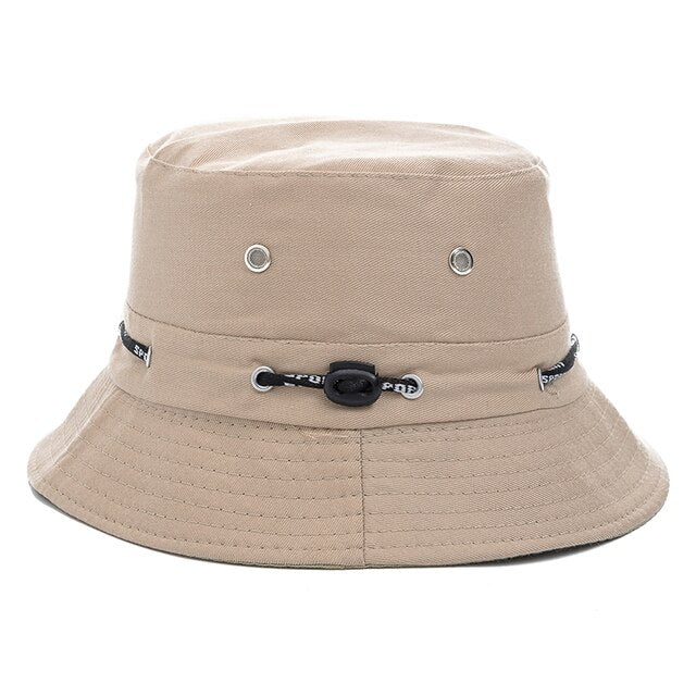 Plain Design Summer Fishing Sun Hat For Women Outdoor Bucket Cap-Bucket Hats-Arimonz-Khaki-Arimonz