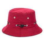 Plain Design Summer Fishing Sun Hat For Women Outdoor Bucket Cap-Bucket Hats-Arimonz-Wine Red-Arimonz