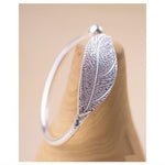 Plated Leaf Charm Bangle-Braceletes-Arimonz-Arimonz
