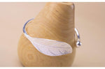 Plated Leaf Charm Bangle-Braceletes-Arimonz-Arimonz