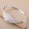 Plated Leaf Charm Bangle-Braceletes-Arimonz-Arimonz