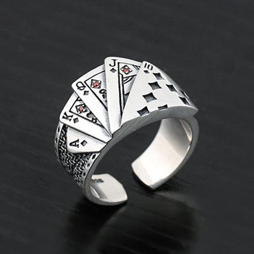 Playing Card Resizable Ring Fashion Trendy Jewelry-Rings-Arimonz-Arimonz