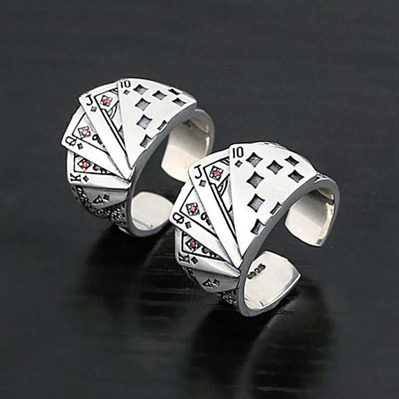 Playing Card Resizable Ring Fashion Trendy Jewelry-Rings-Arimonz-Arimonz