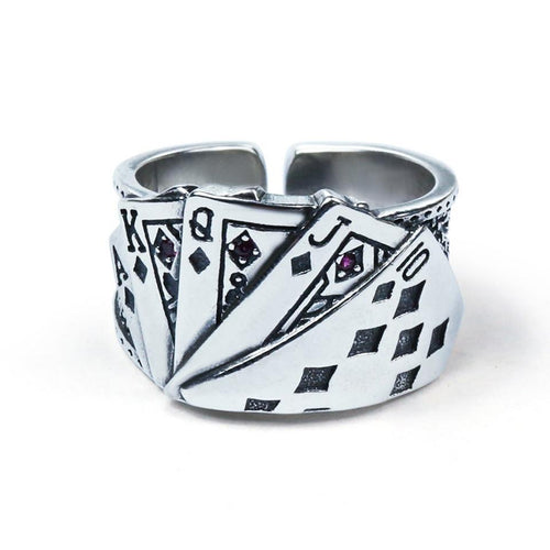 Playing Card Resizable Ring Fashion Trendy Jewelry-Rings-Arimonz-Arimonz