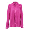 Pleated Wide Leg Pants Women Casual Loose Trousers Office Long Pants-Wear To Work Sets-Arimonz-Hot Pink Shirt-S-Arimonz