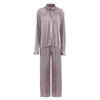 Pleated Wide Leg Pants Women Casual Loose Trousers Office Long Pants-Wear To Work Sets-Arimonz-Taro Pink Suit-S-Arimonz