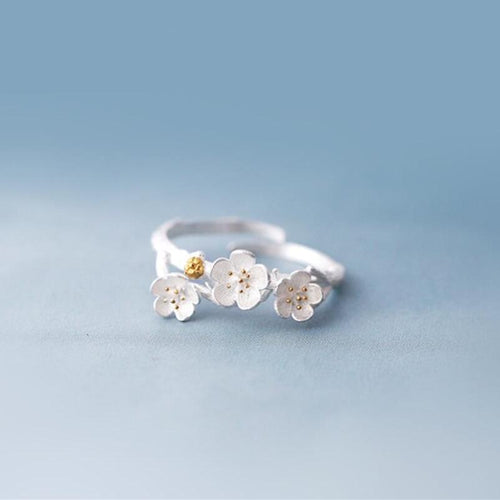 Plum Blossom Flower Ring Personality Fashion Trendy Women Ring-Rings-Arimonz-Arimonz