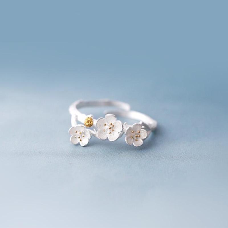 Plum Blossom Flower Ring Personality Fashion Trendy Women Ring-Rings-Arimonz-Arimonz
