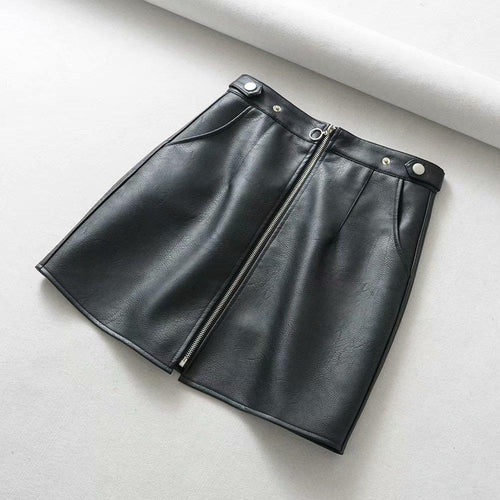 Pocket Zipper Skirt-Skirts-Arimonz-Arimonz