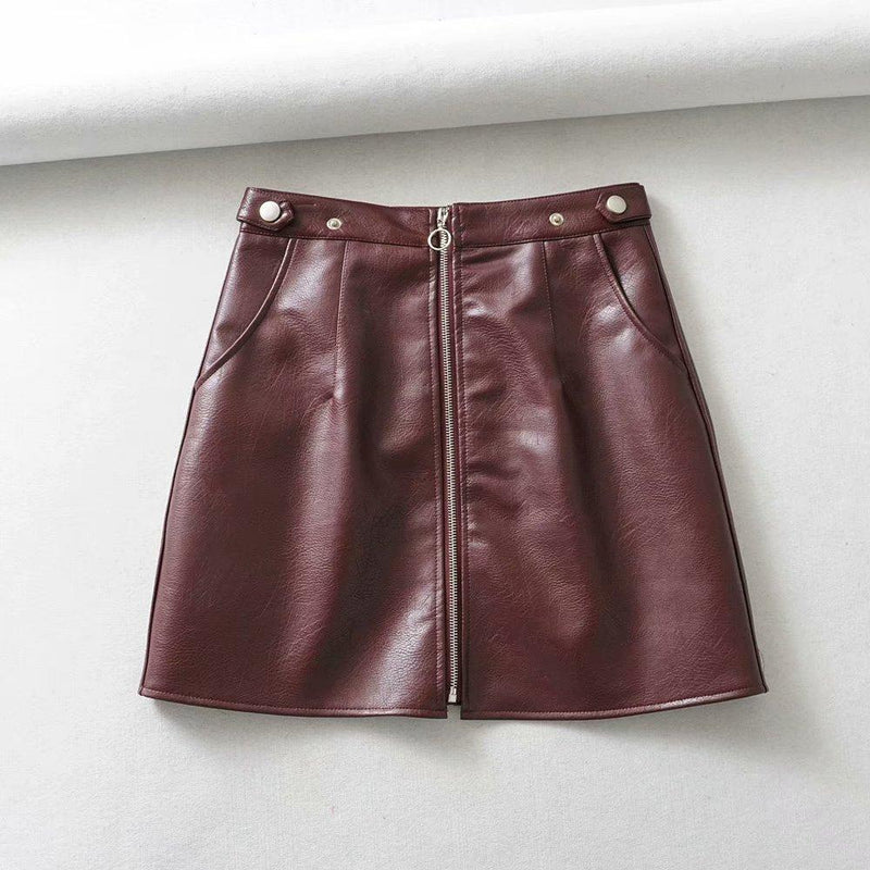 Pocket Zipper Skirt-Skirts-Arimonz-Arimonz