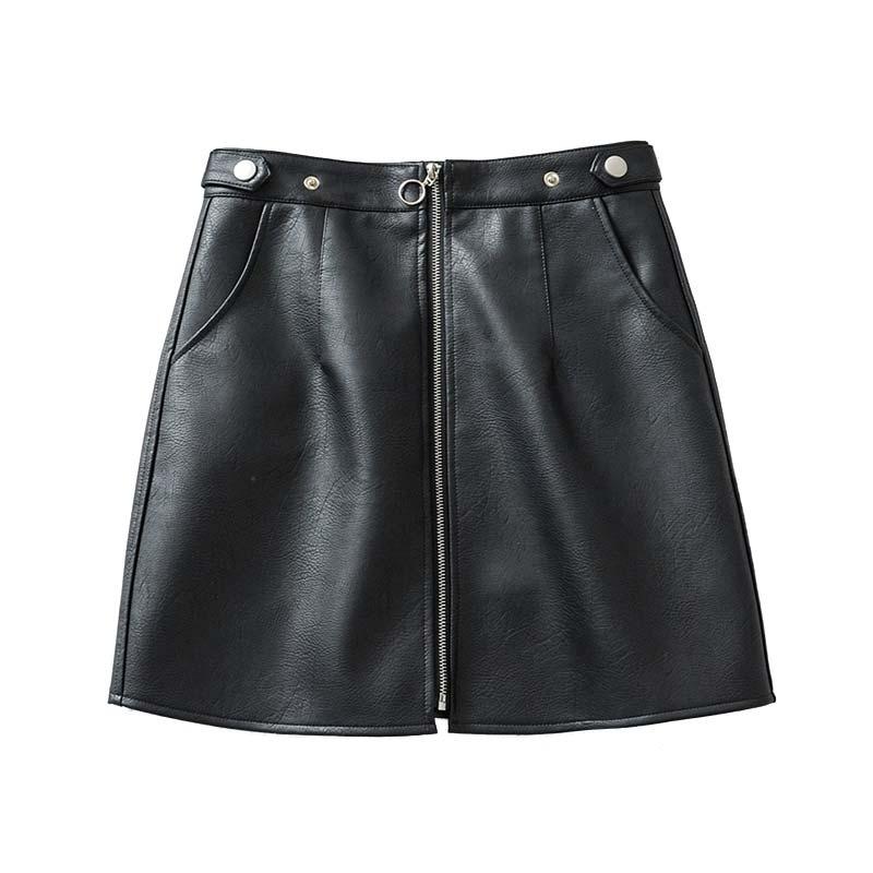 Pocket Zipper Skirt-Skirts-Arimonz-Black-XS-Arimonz