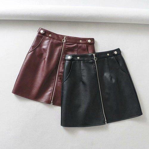 Pocket Zipper Skirt-Skirts-Arimonz-Arimonz
