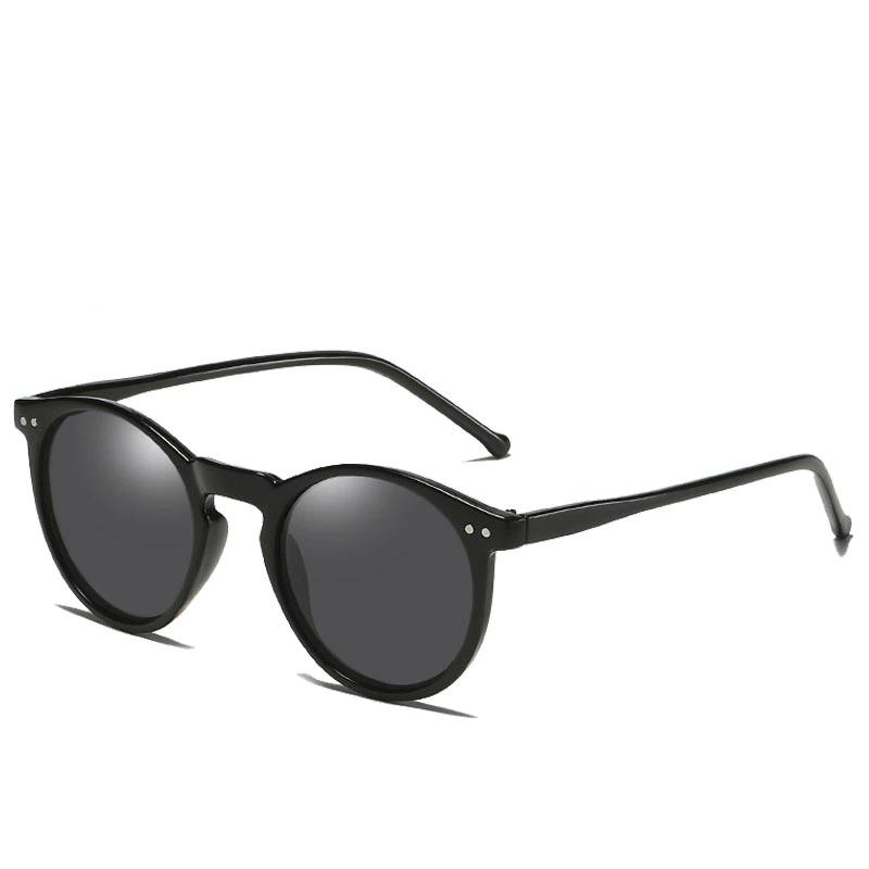 Polarized Sunglasses Men Women Retro Round Vintage Sunglasses-Sunglasses-Arimonz-Black Black-Arimonz
