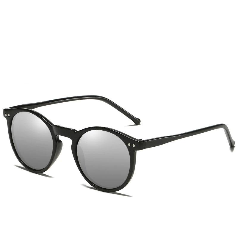 Polarized Sunglasses Men Women Retro Round Vintage Sunglasses-Sunglasses-Arimonz-Black Silver-Arimonz