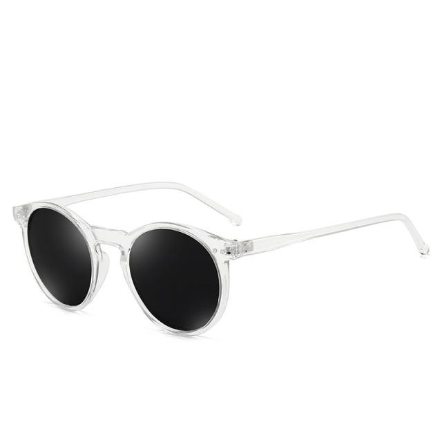 Polarized Sunglasses Men Women Retro Round Vintage Sunglasses-Sunglasses-Arimonz-Transparent Gray-Arimonz