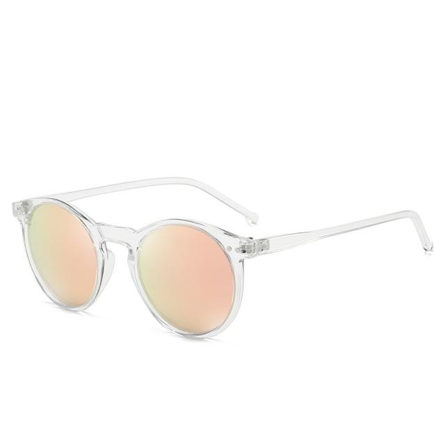 Polarized Sunglasses Men Women Retro Round Vintage Sunglasses-Sunglasses-Arimonz-Transparent Pink-Arimonz