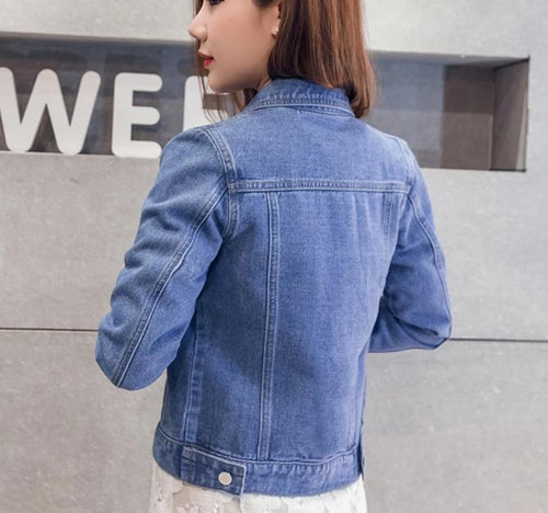 Popular Girl Denim Jacket-Jean Jackets-Arimonz-Arimonz