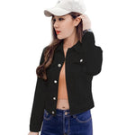 Popular Girl Denim Jacket-Jean Jackets-Arimonz-Black-S-Arimonz