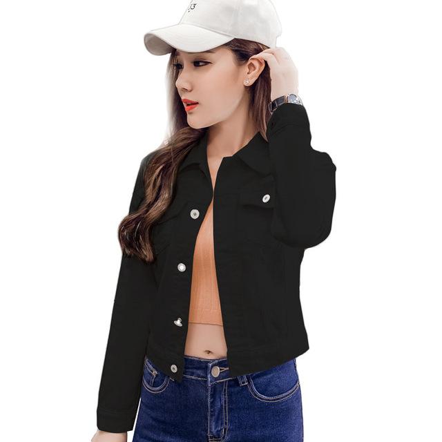 Popular Girl Denim Jacket-Jean Jackets-Arimonz-Black-S-Arimonz