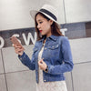 Popular Girl Denim Jacket-Jean Jackets-Arimonz-Blue-S-Arimonz